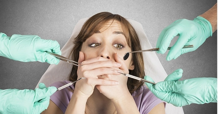overcoming dental fear girl frightened during her dental visit