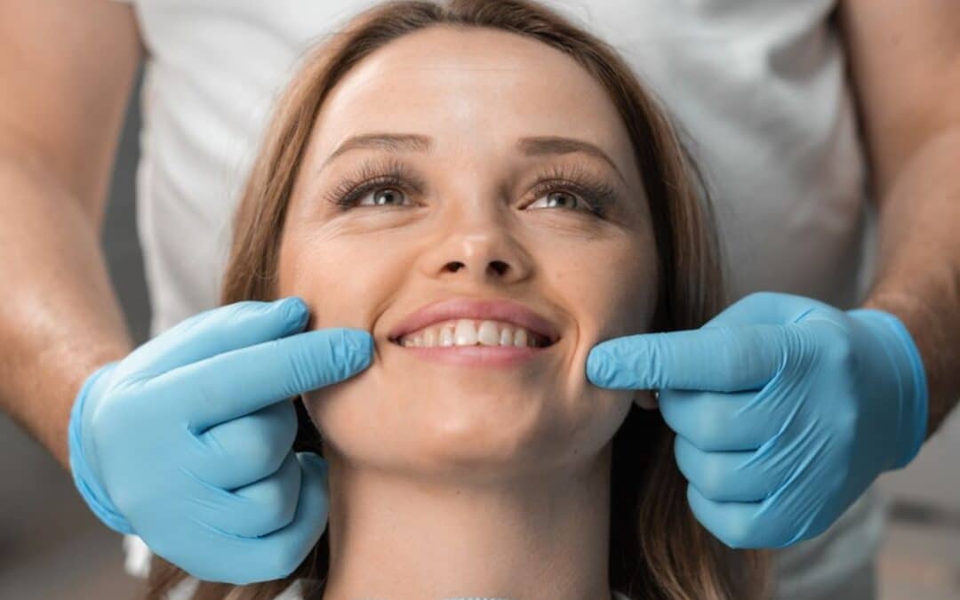 Dentist checking a patient's teeth