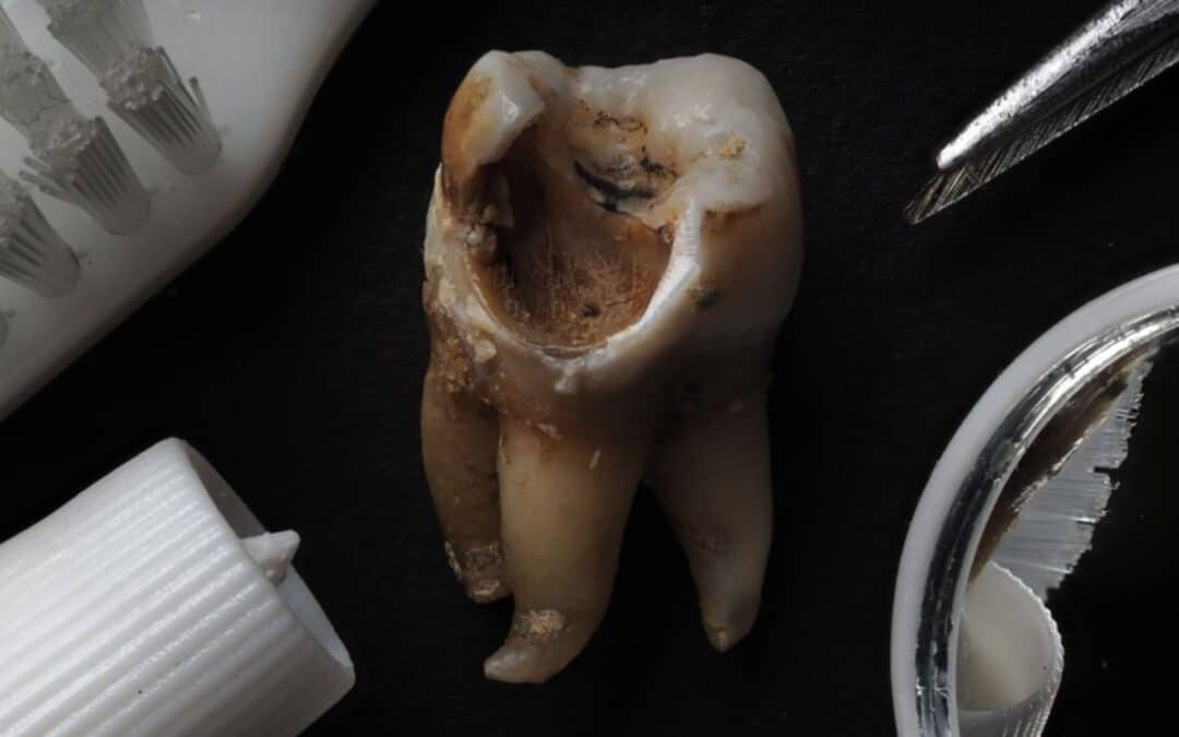 Illustration of wisdom tooth cavity